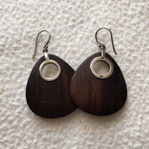 Silpada Sonokeling Wood & Sterling Silver Earrings